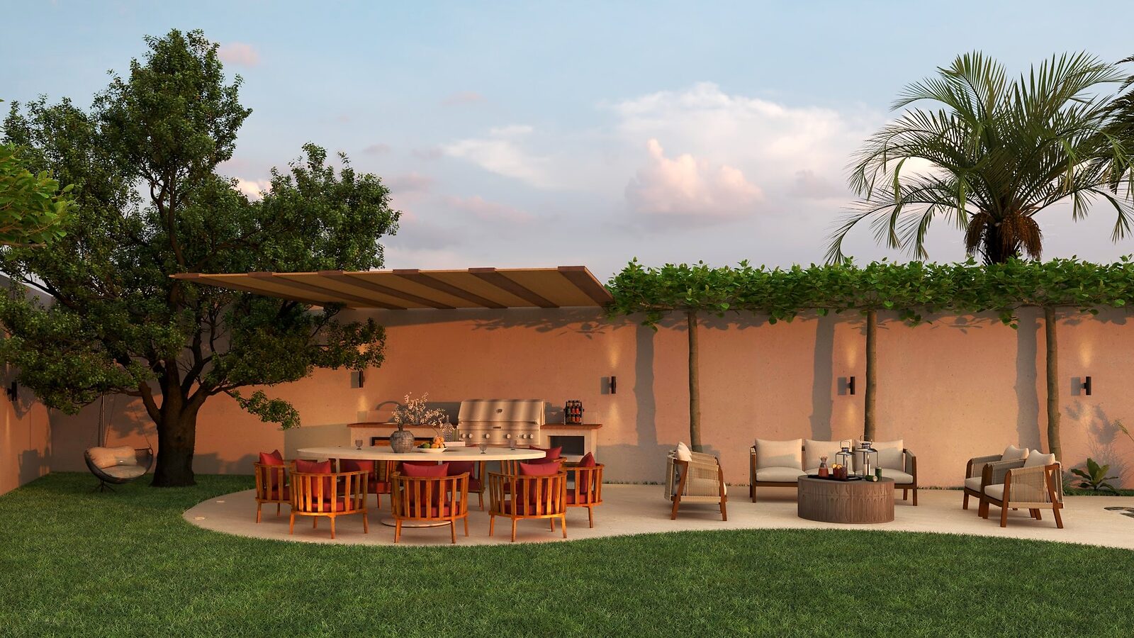 Casa Reina — outdoor barbecue and dining area